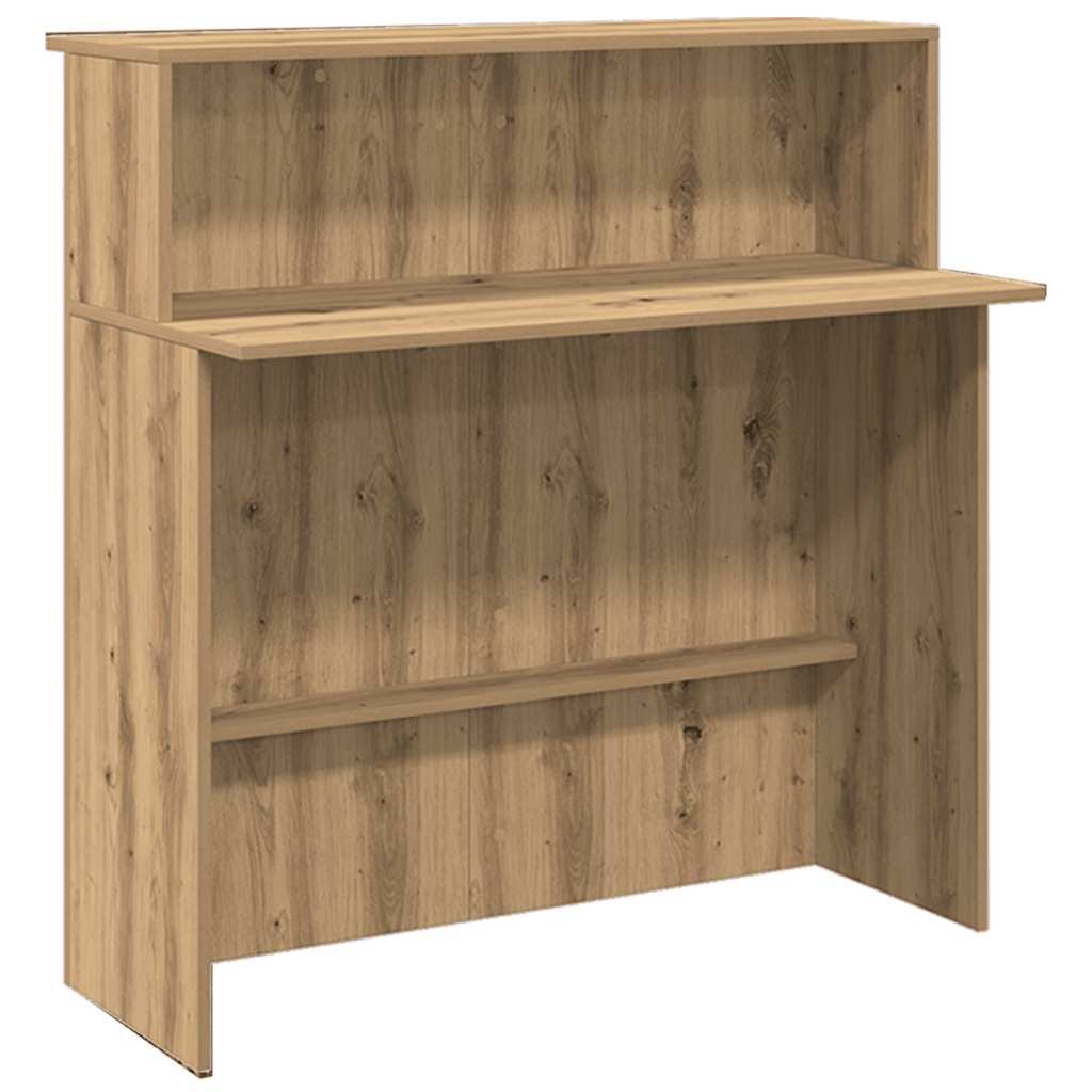 recepciós pult kézműves tölgy 200x50x103,5 cm szerelt fa