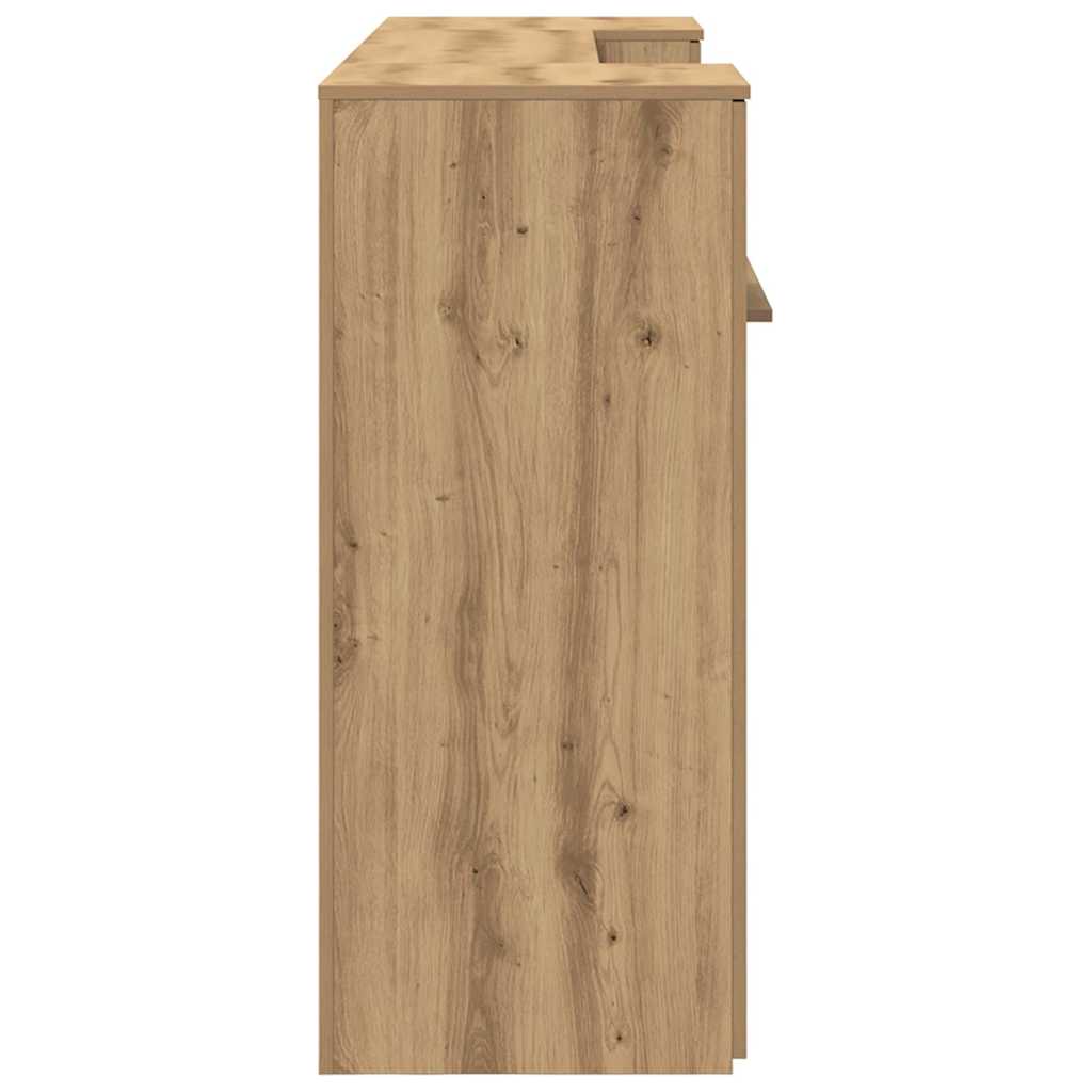 recepciós pult kézműves tölgy 200x50x103,5 cm szerelt fa
