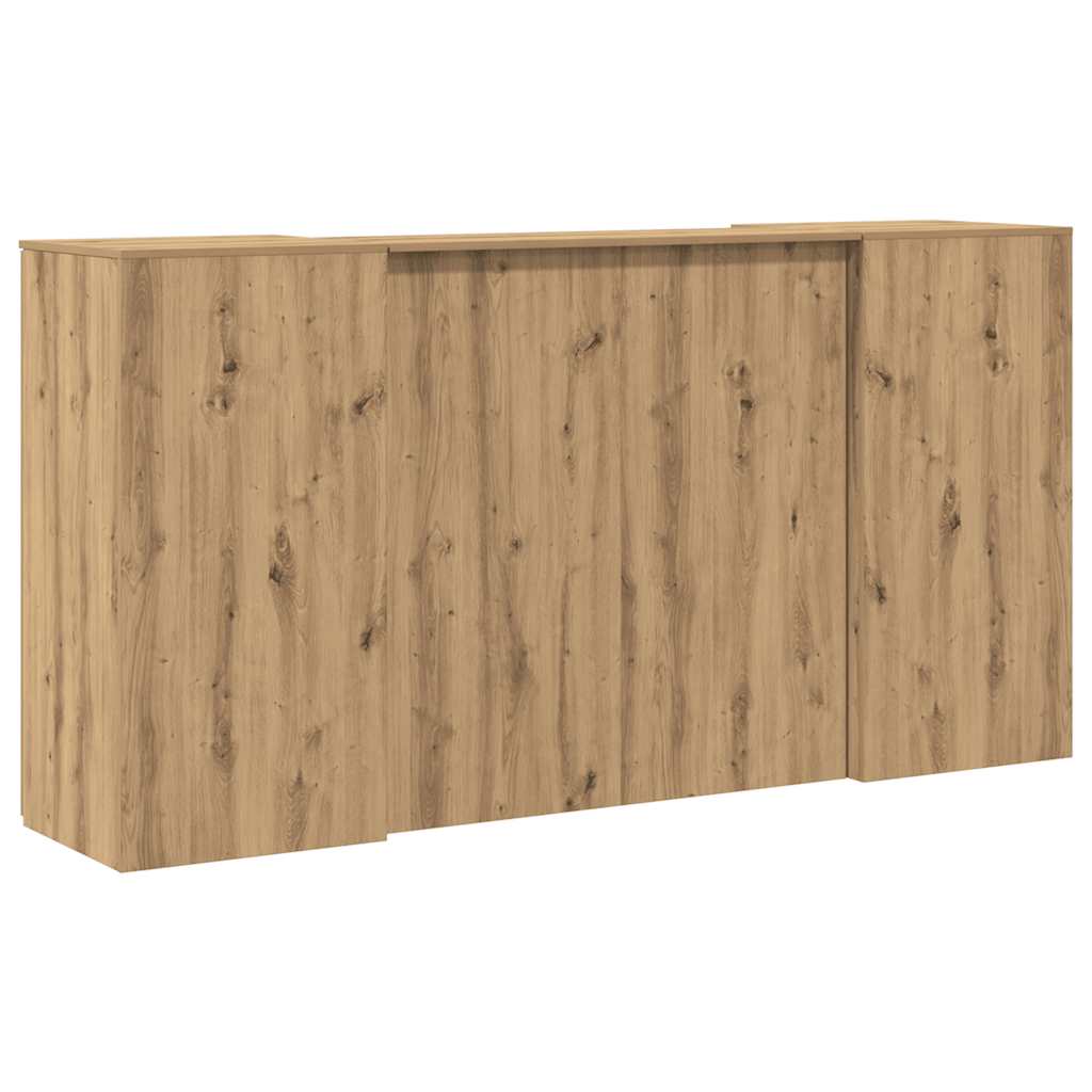 recepciós pult kézműves tölgy 200x50x103,5 cm szerelt fa