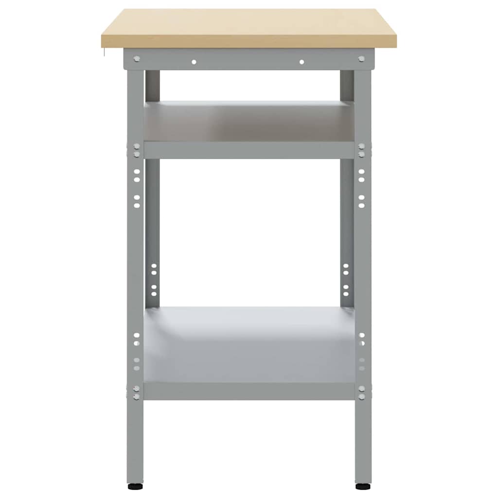 Munkaasztal polcokkal Szürke 100 x 55 x 85 cm Porszórt acél
