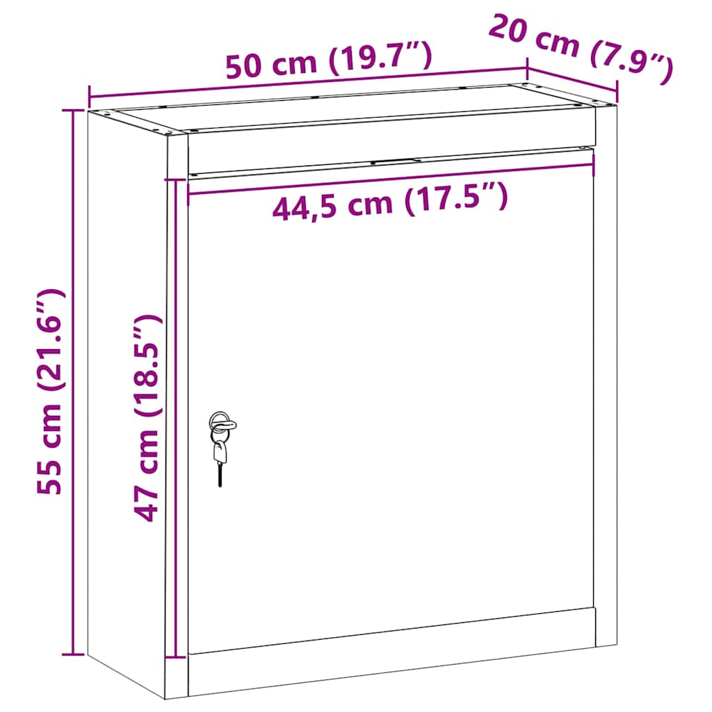 Szerszám szekrény polcokkal Fekete és Szürke 50 x 20 x 55 cm
