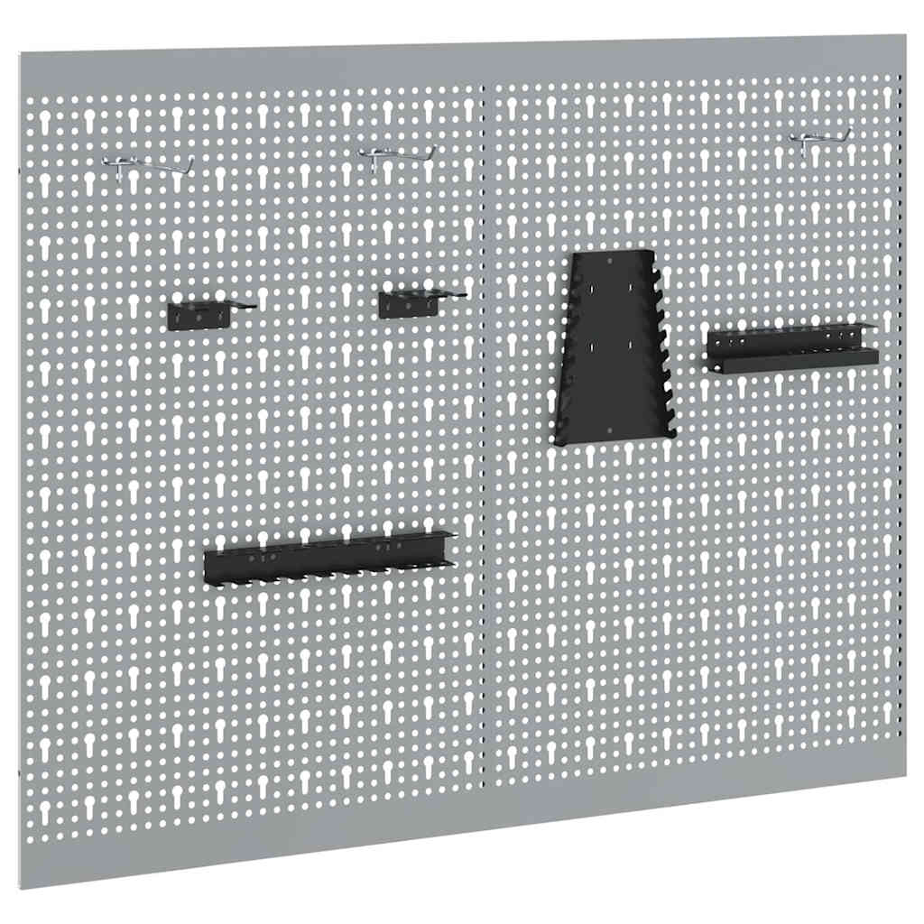 Szerszámfal Panel 2 db Szürke 100 x 1 x 80 cm