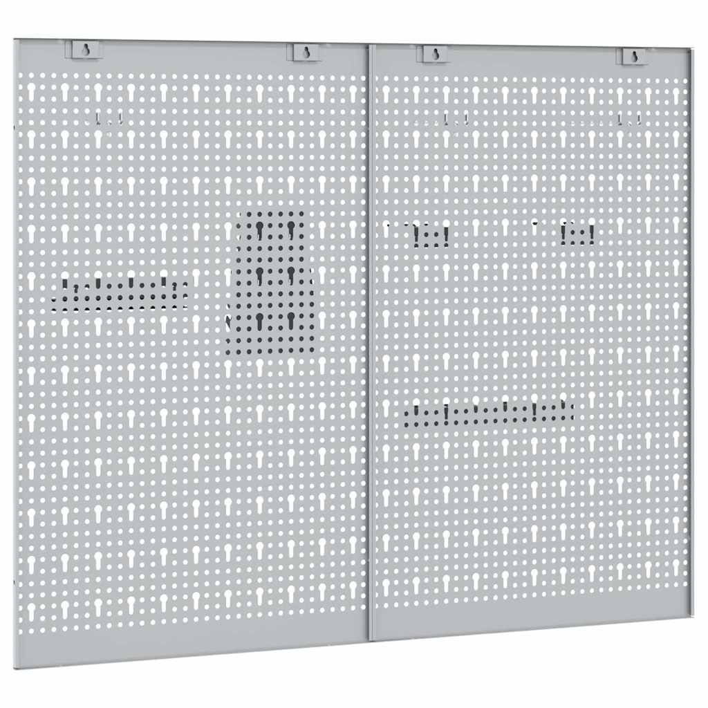 Szerszámfal Panel 2 db Szürke 100 x 1 x 80 cm