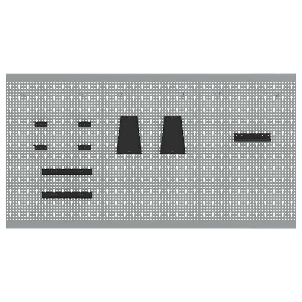 Szerszámfal Panel 3 db Szürke 150 x 1 x 80 cm