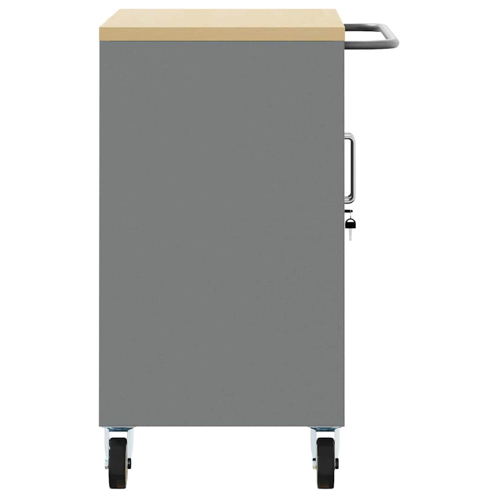 Trolley Rolling Workbench Fekete és Szürke 75 x 45 x 85 cm
