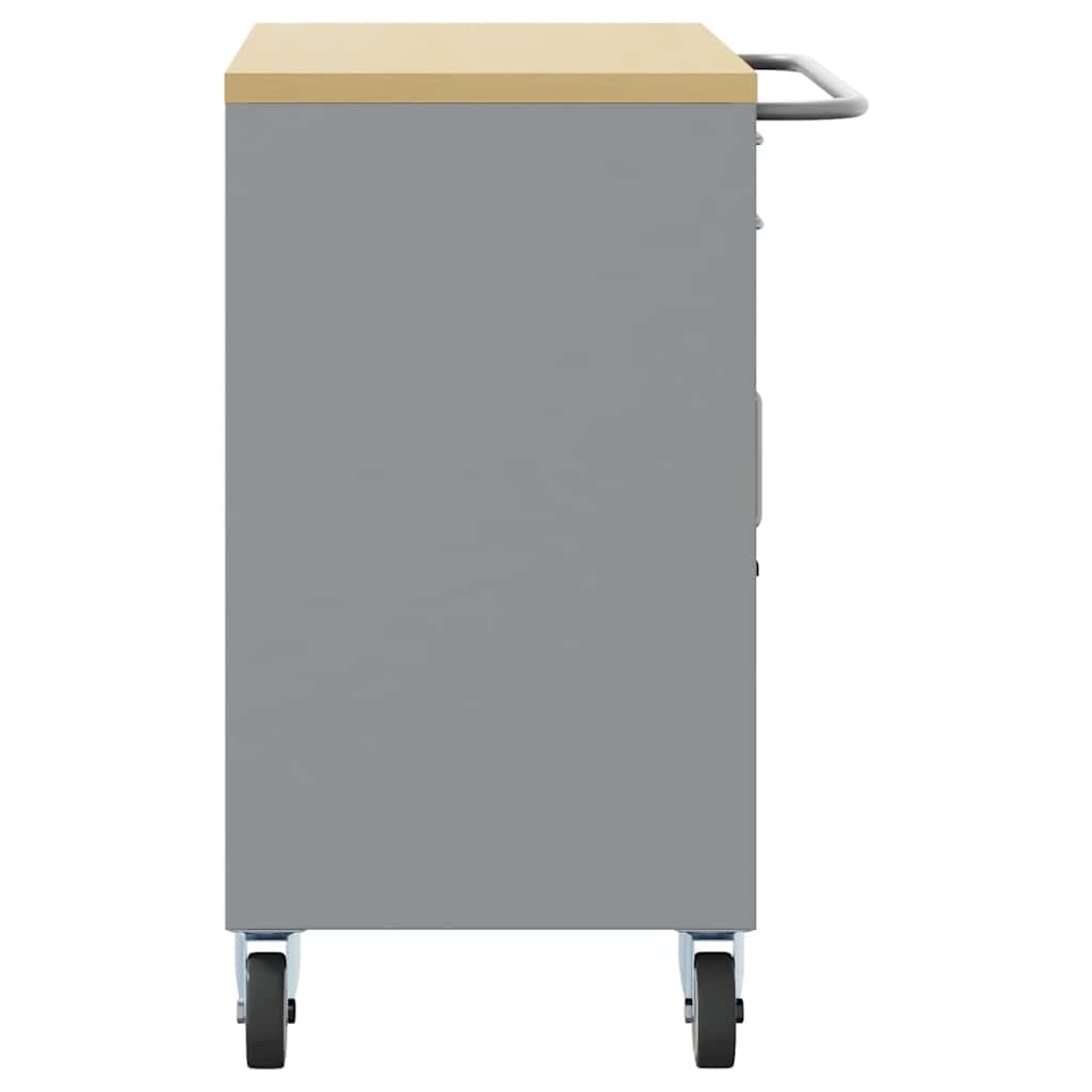 Trolley Rolling Workbench Fekete és Szürke 75 x 45 x 85 cm