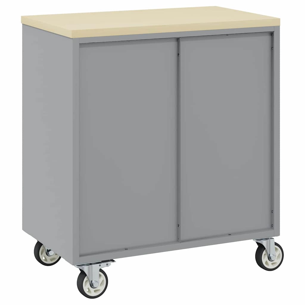 Trolley Rolling Workbench Piros és Szürke 75 x 45 x 85 cm