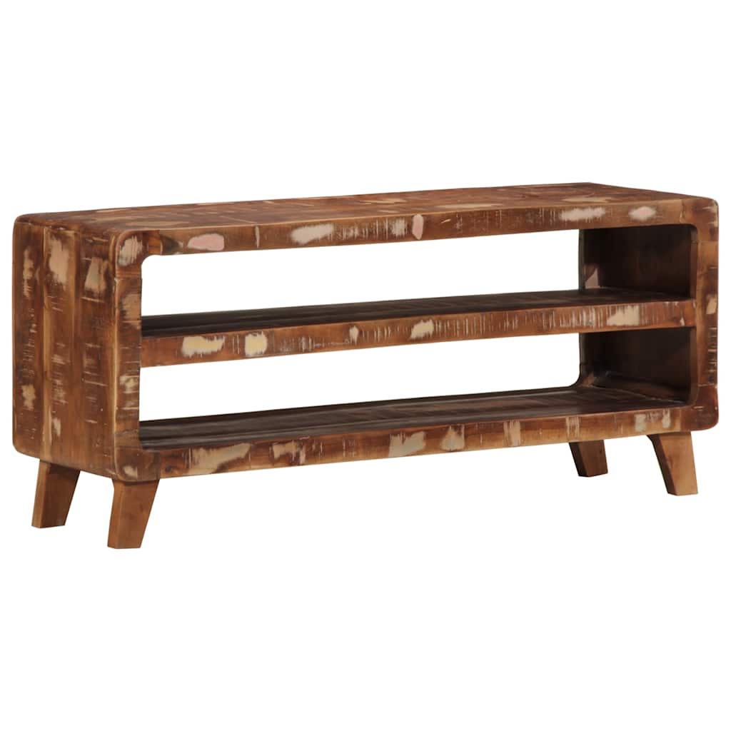 tömör újrahasznosított fa TV-szekrény 105x46x32 cm