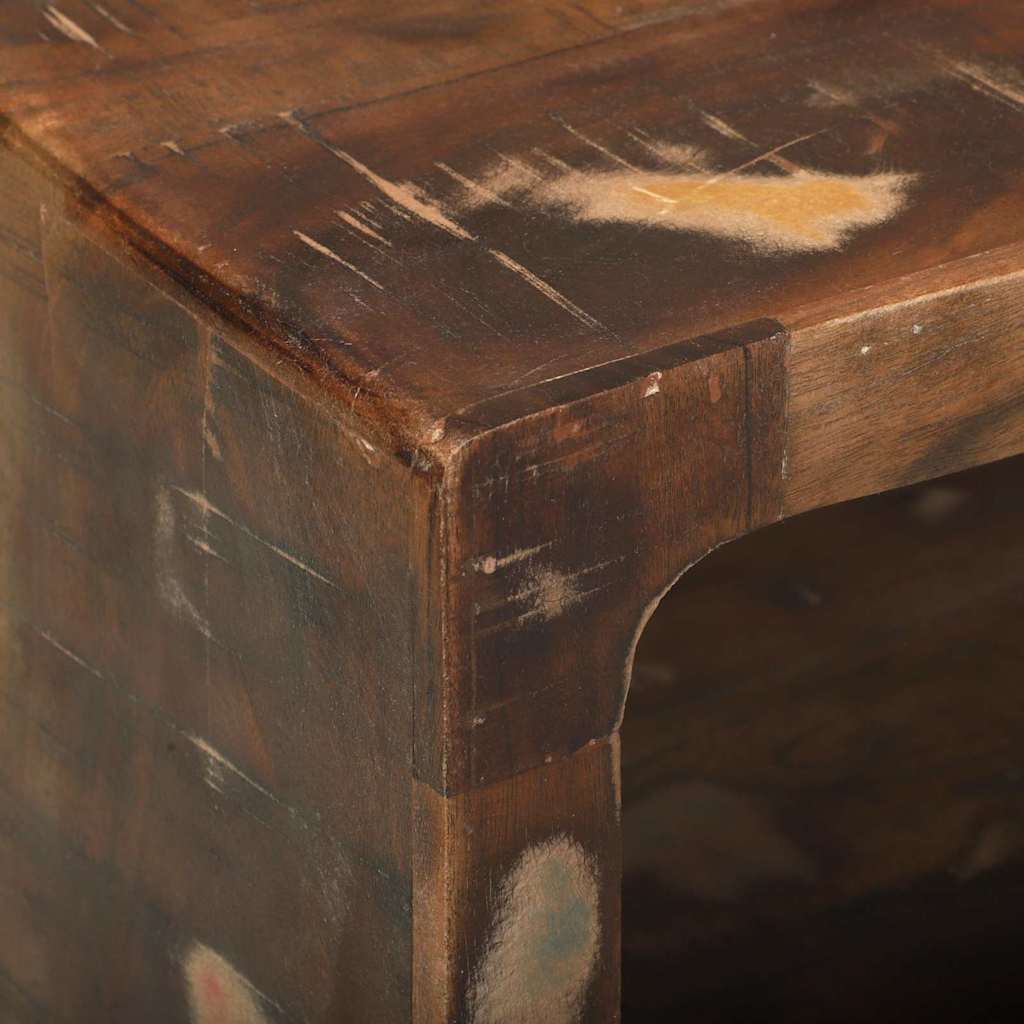 TV szekrény Sokszínű 80 x 30 x 25 cm Tömör újrahasznosított fa