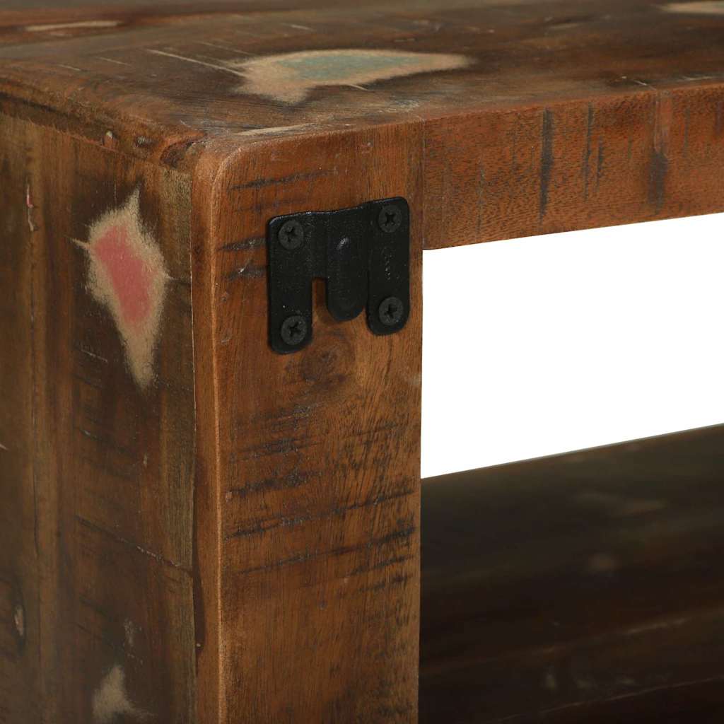 TV szekrény Sokszínű 80 x 30 x 25 cm Tömör újrahasznosított fa