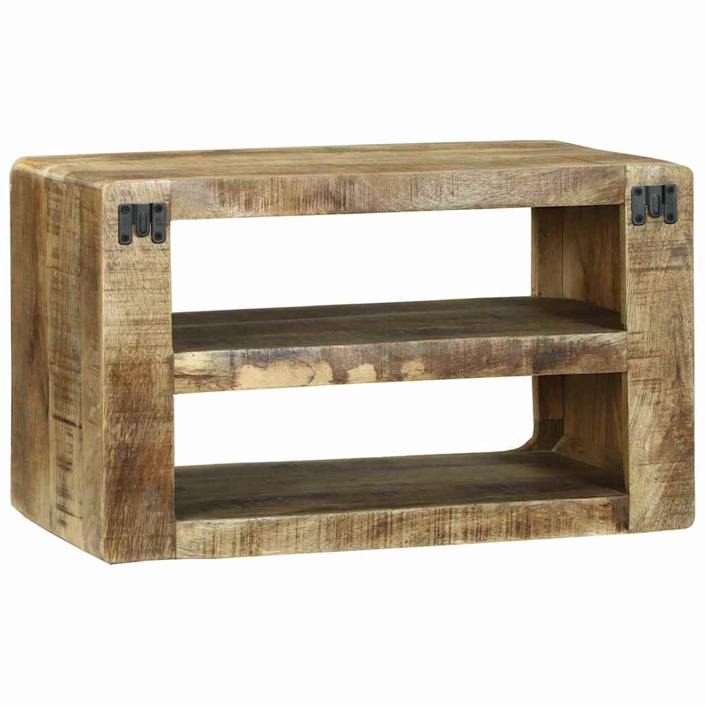 TV szekrény polcokkal Barna 60 x 32 x 36 cm Tömör mangófa