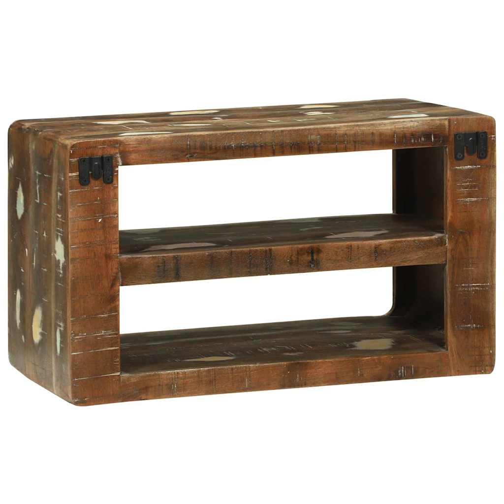 TV szekrény Sokszínű 60 x 32 x 36 cm Tömör újrahasznosított fa