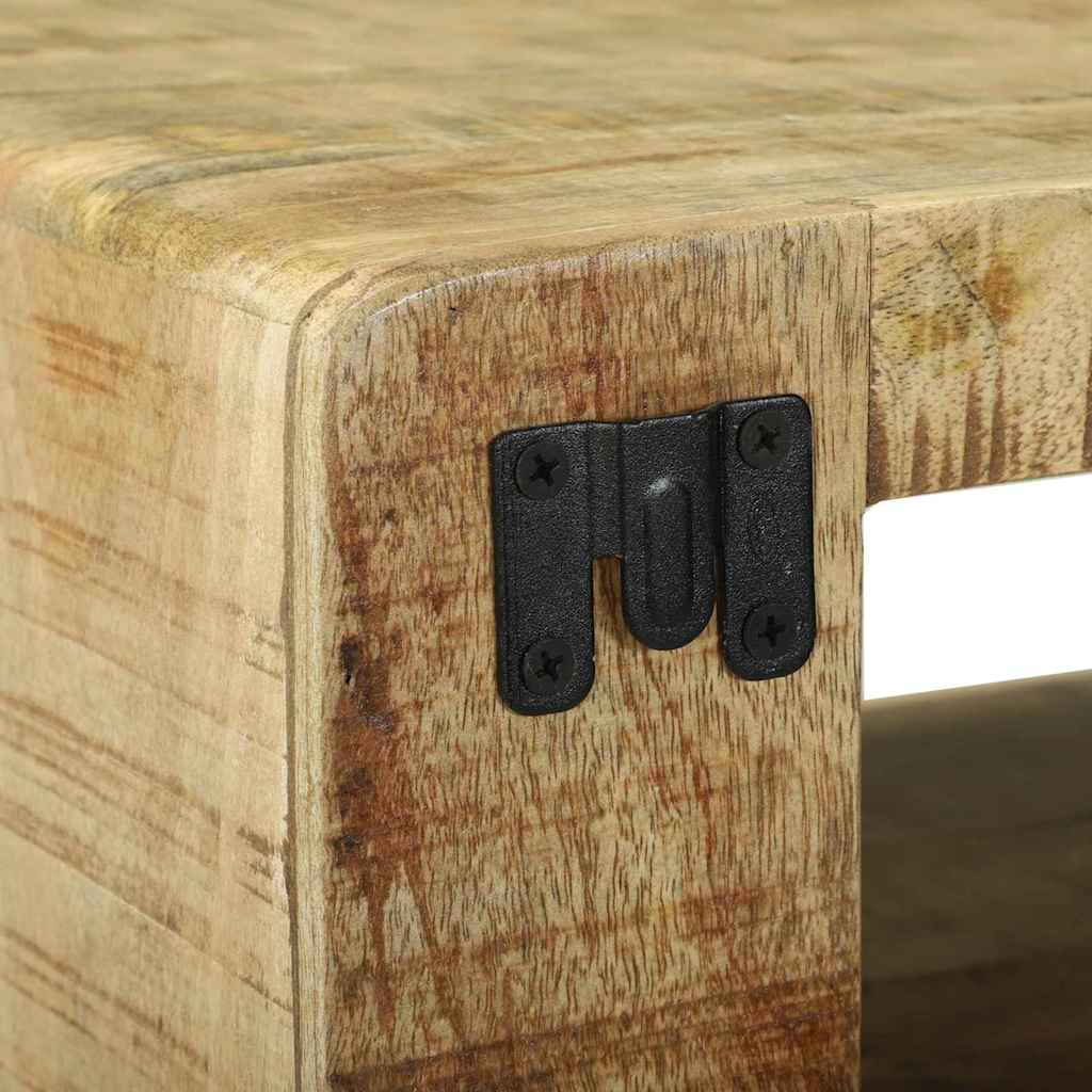 TV szekrény polcokkal Barna 80 x 32 x 36 cm Tömör mangófa