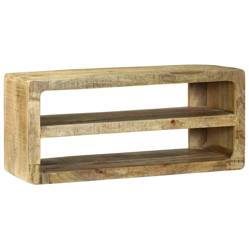 TV szekrény polcokkal Barna 80 x 32 x 36 cm Tömör mangófa