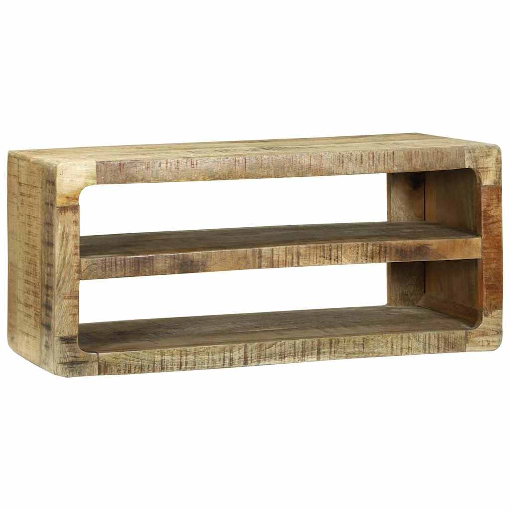 TV szekrény polcokkal Barna 80 x 32 x 36 cm Tömör mangófa