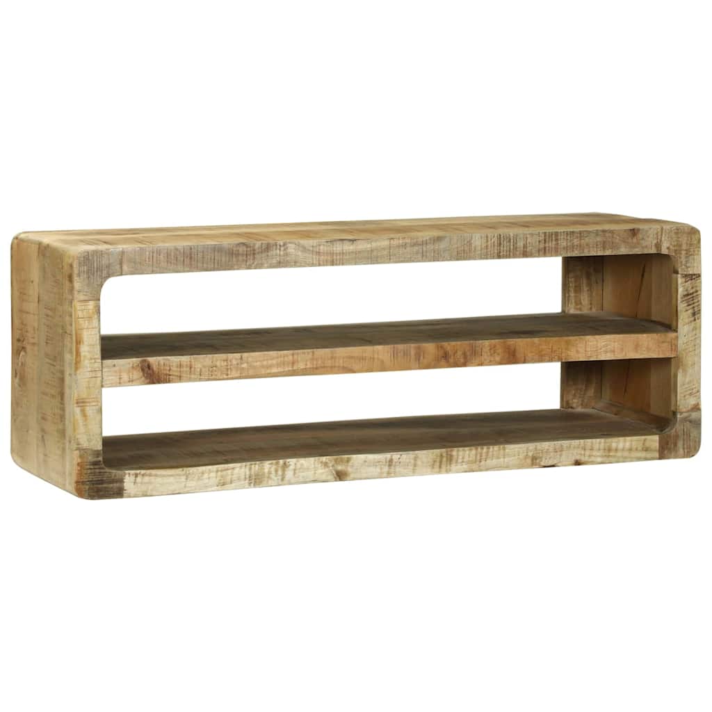 TV szekrény polcokkal Barna 100 x 32 x 36 cm Tömör mangófa