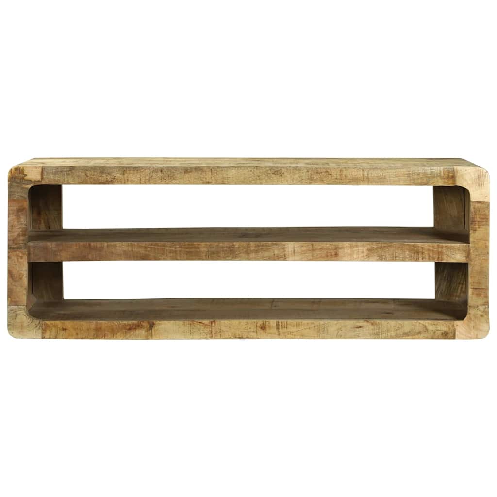 TV szekrény polcokkal Barna 100 x 32 x 36 cm Tömör mangófa