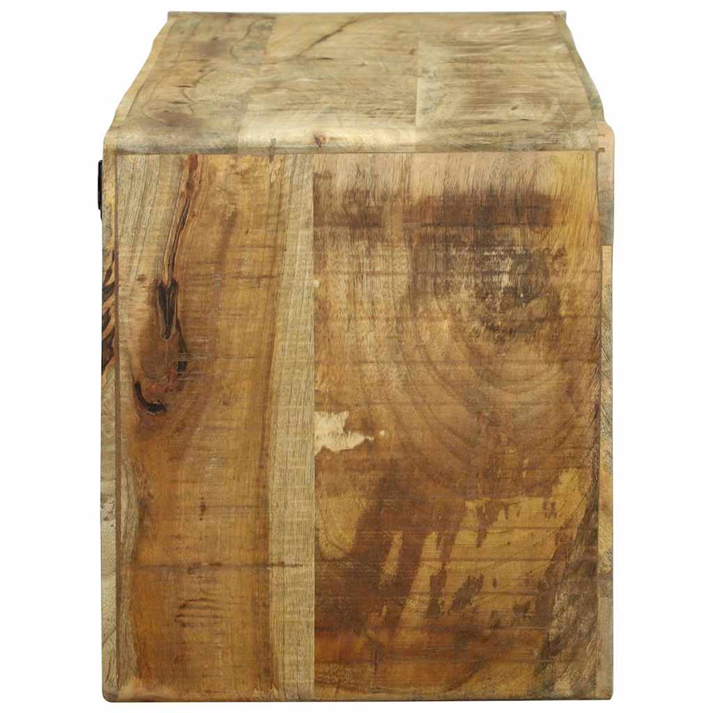 TV szekrény polcokkal Barna 100 x 32 x 36 cm Tömör mangófa