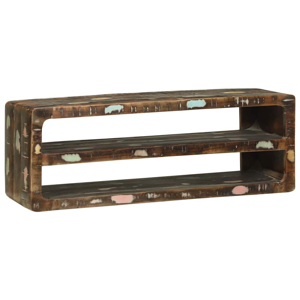 TV szekrény Sokszínű 100 x 32 x 36 cm Tömör újrahasznosított fa