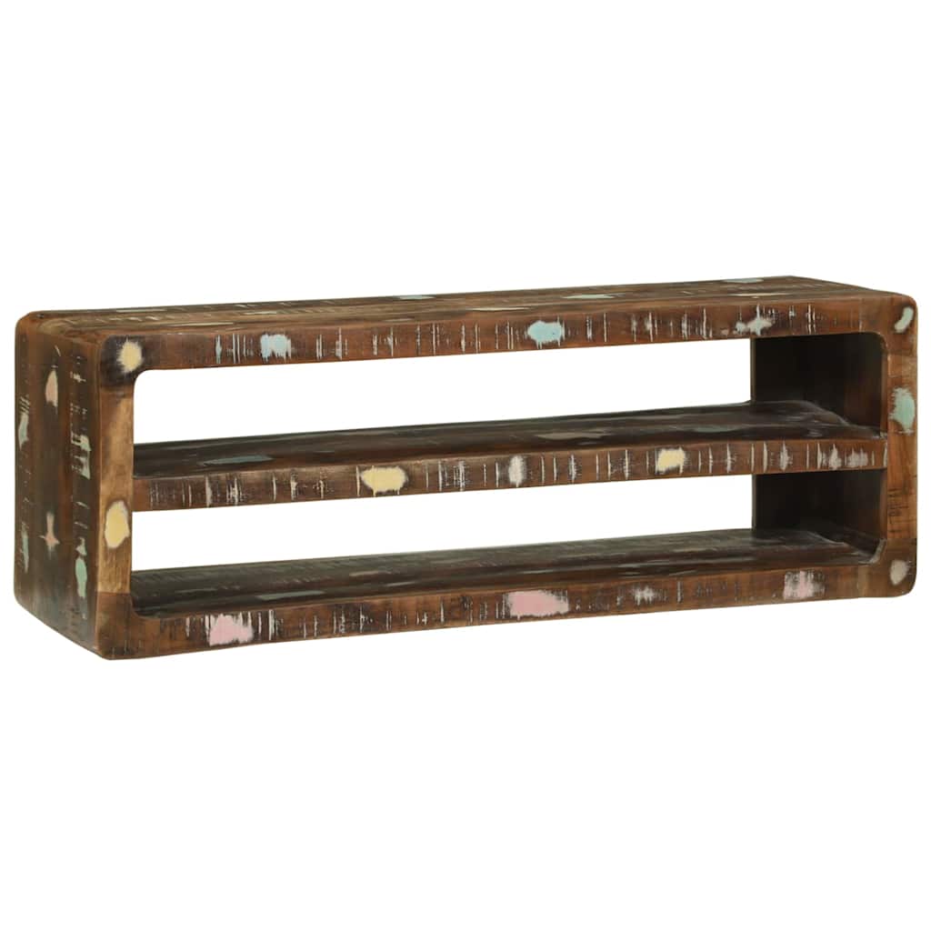 TV szekrény Sokszínű 100 x 32 x 36 cm Tömör újrahasznosított fa