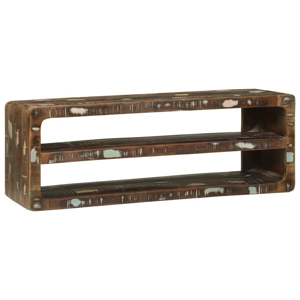 TV szekrény Sokszínű 100 x 32 x 36 cm Tömör újrahasznosított fa