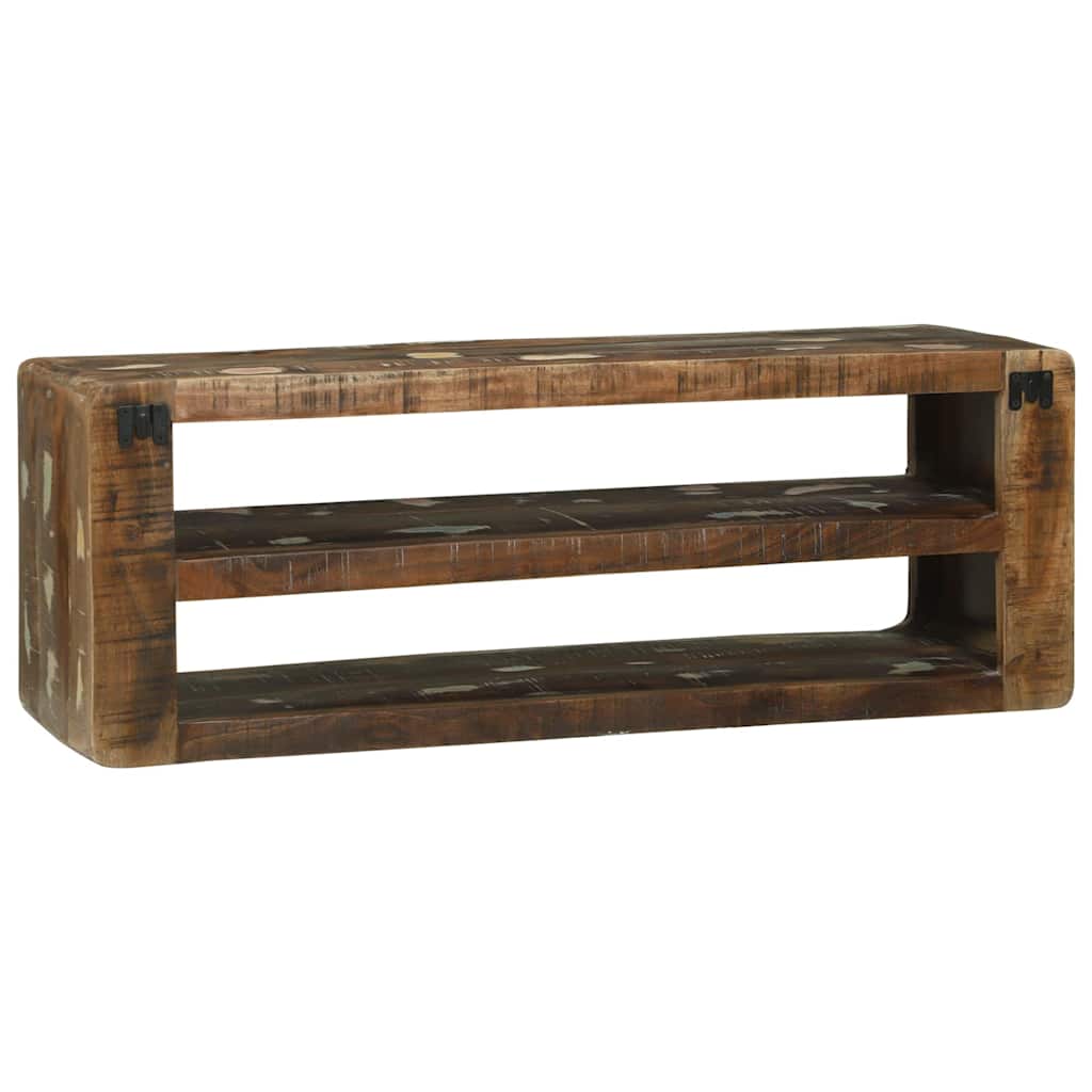 TV szekrény Sokszínű 100 x 32 x 36 cm Tömör újrahasznosított fa