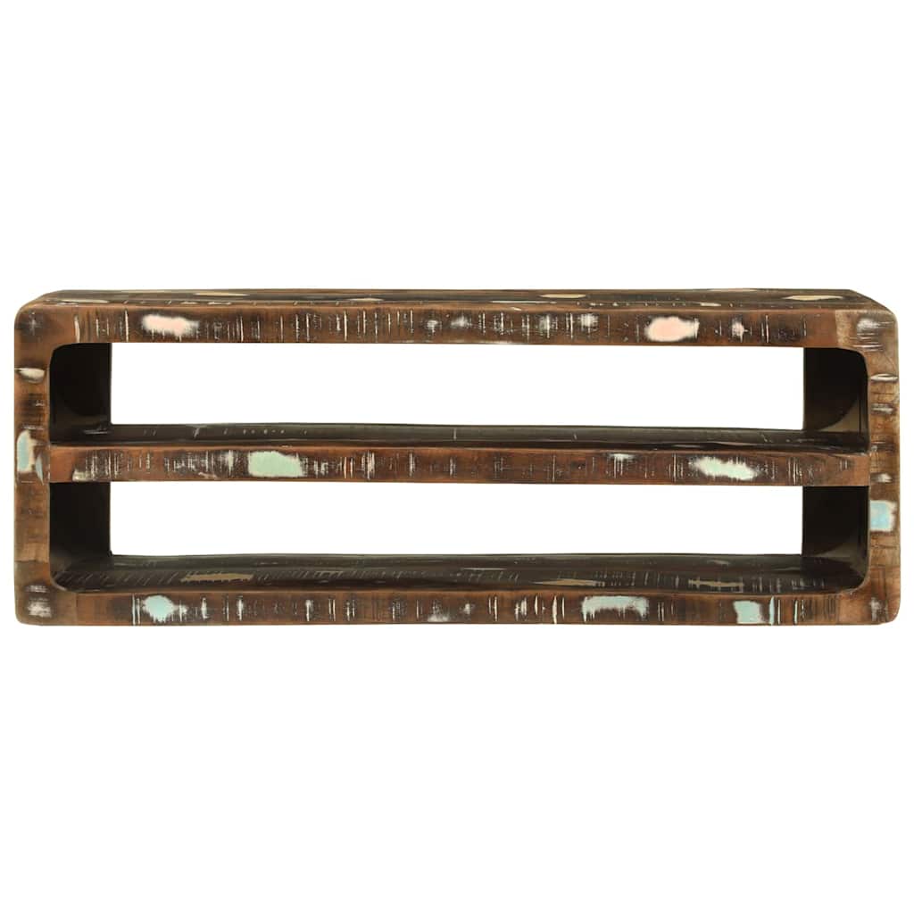 TV szekrény Sokszínű 100 x 32 x 36 cm Tömör újrahasznosított fa