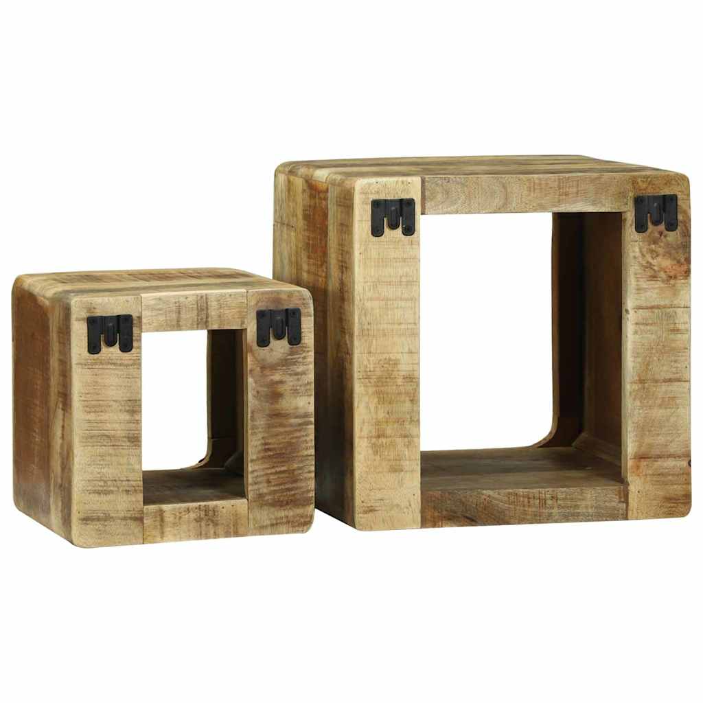 TV egységek 2 pcs Barna 36 x 30 x 36 cm Tömör Mangófát