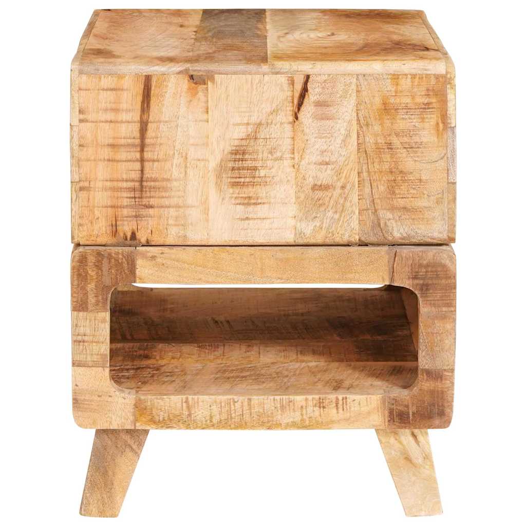 Végasztal polcokkal Barna 40 x 40 x 49 cm Tömör Mangófát