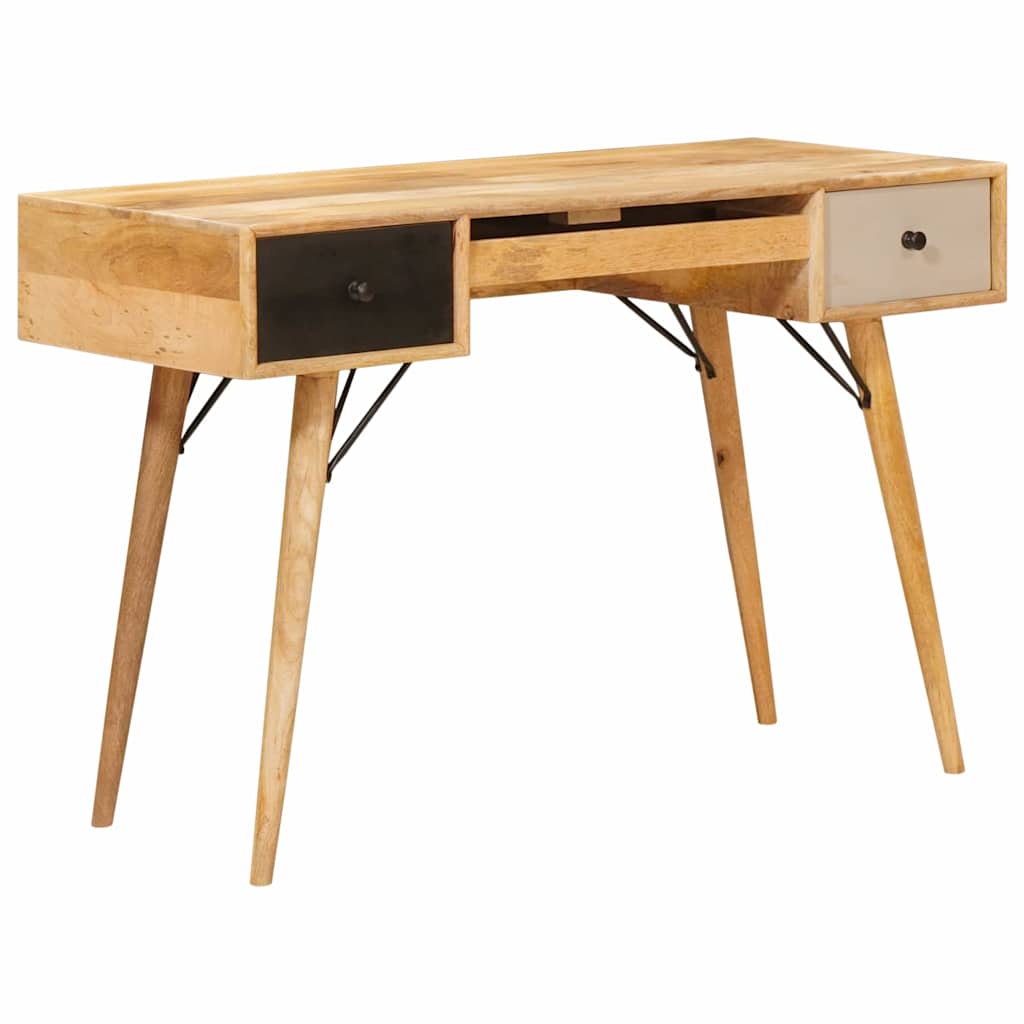Íróasztal fiókkal Barna 110 x 55 x 76 cm Tömör Mangófát