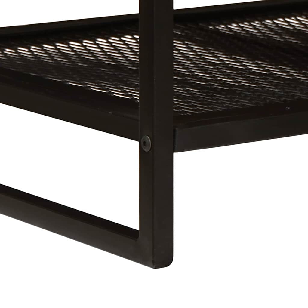 Dohányzóasztal Barna és fekete 110 x 55 x 35 cm Tömör Mangófát