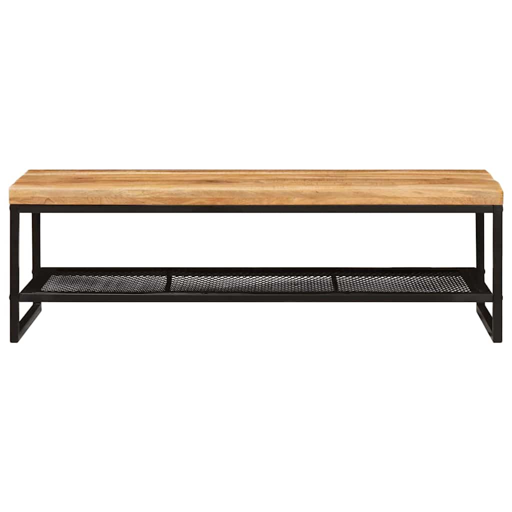 Dohányzóasztal Barna és fekete 110 x 55 x 35 cm Tömör Mangófát
