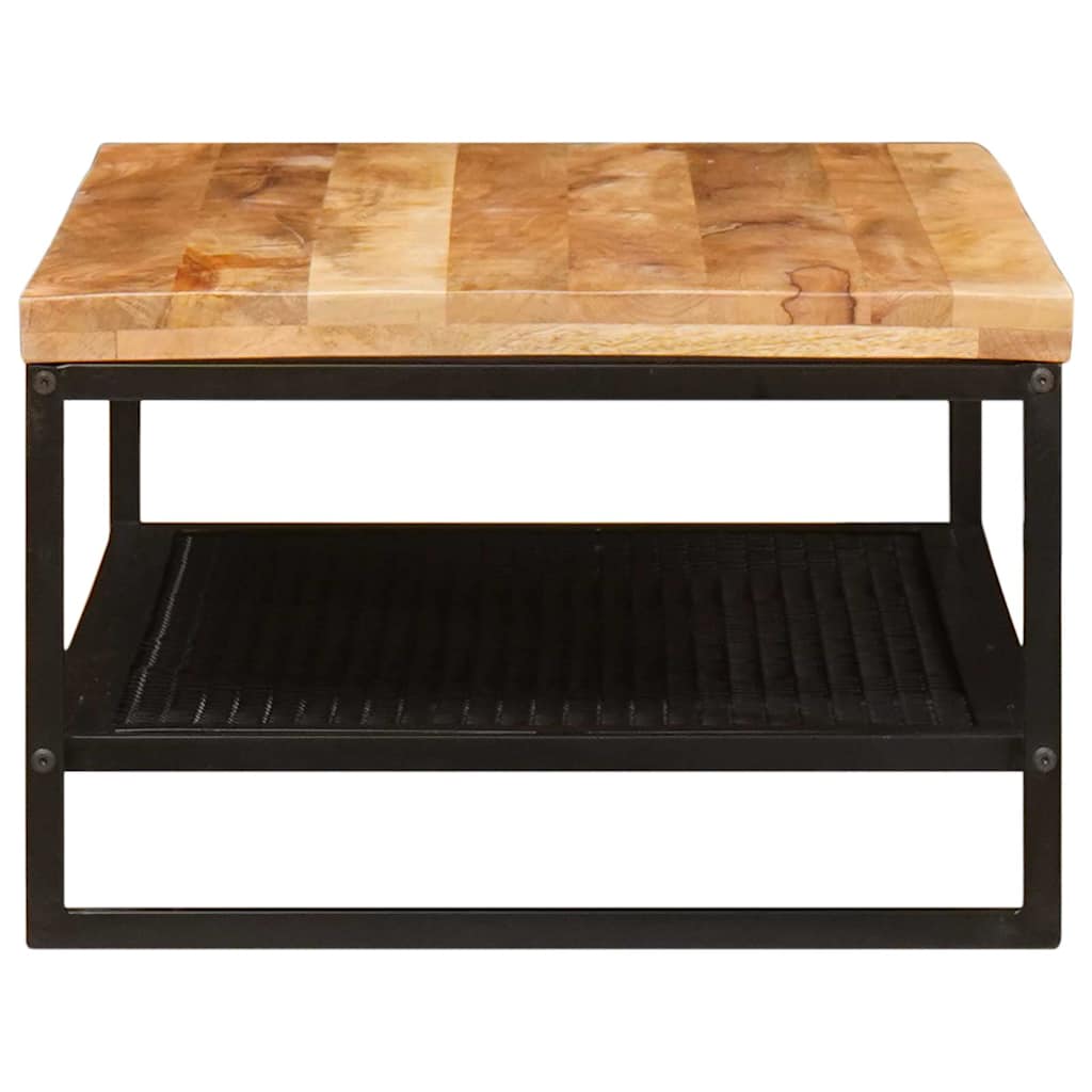 Dohányzóasztal Barna és fekete 110 x 55 x 35 cm Tömör Mangófát