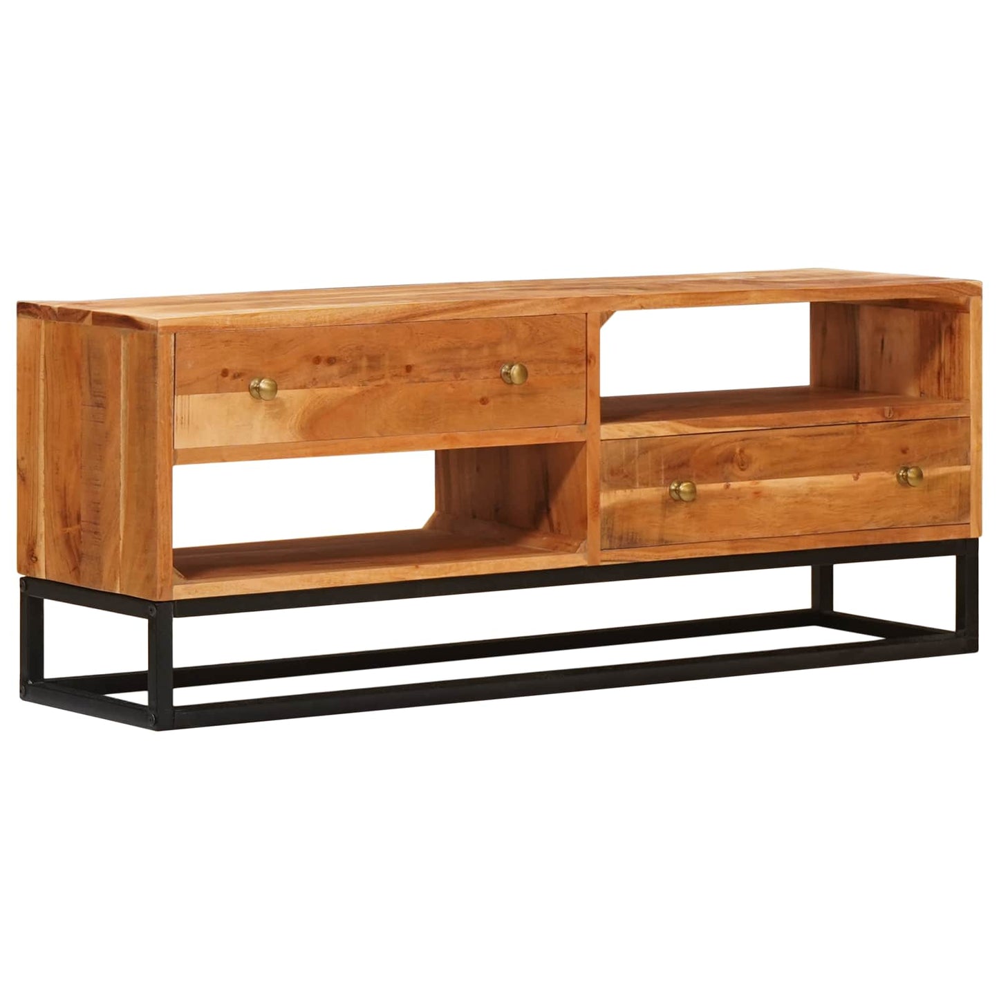 TV szekrény fiókkal Természetes 110 x 30 x 44 cm Tömör Akácfa