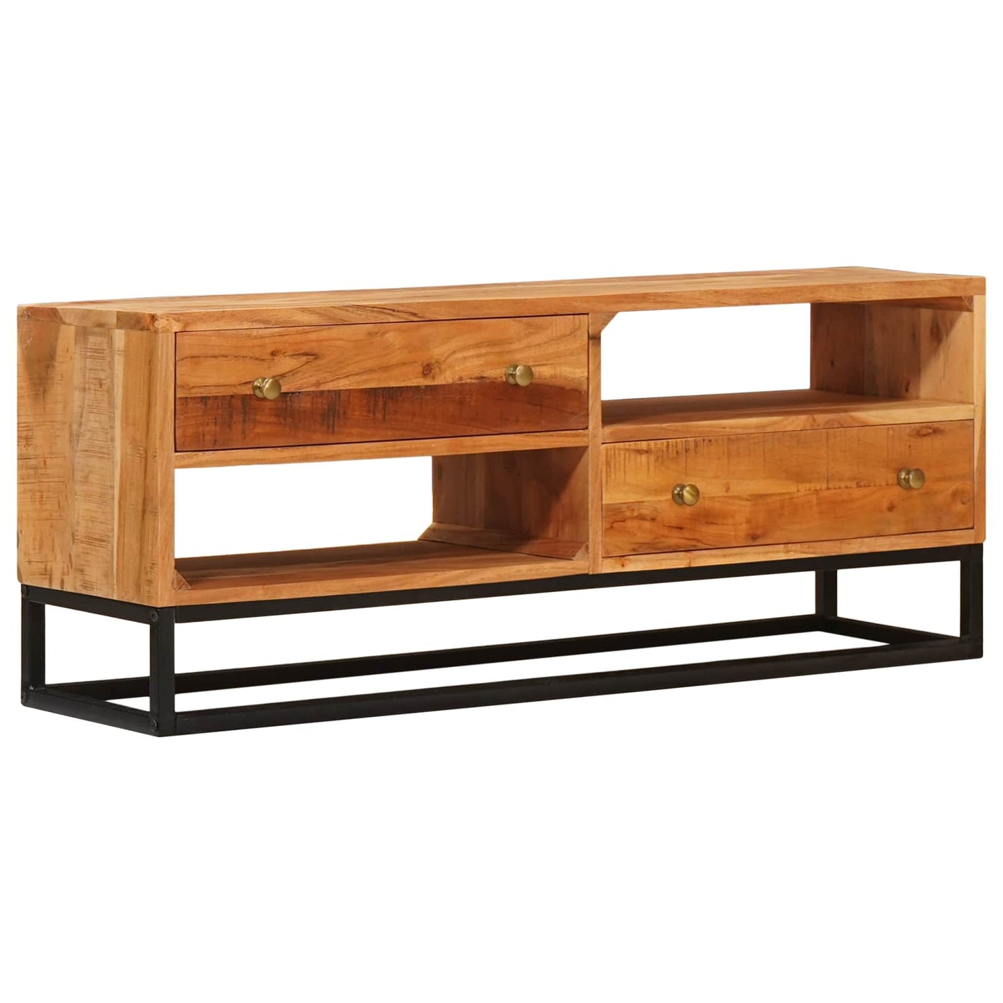 TV szekrény fiókkal Természetes 110 x 30 x 44 cm Tömör Akácfa