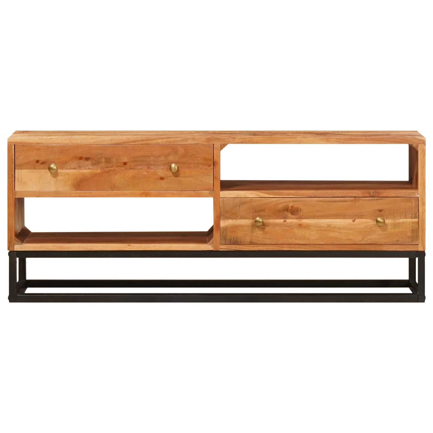 TV szekrény fiókkal Természetes 110 x 30 x 44 cm Tömör Akácfa