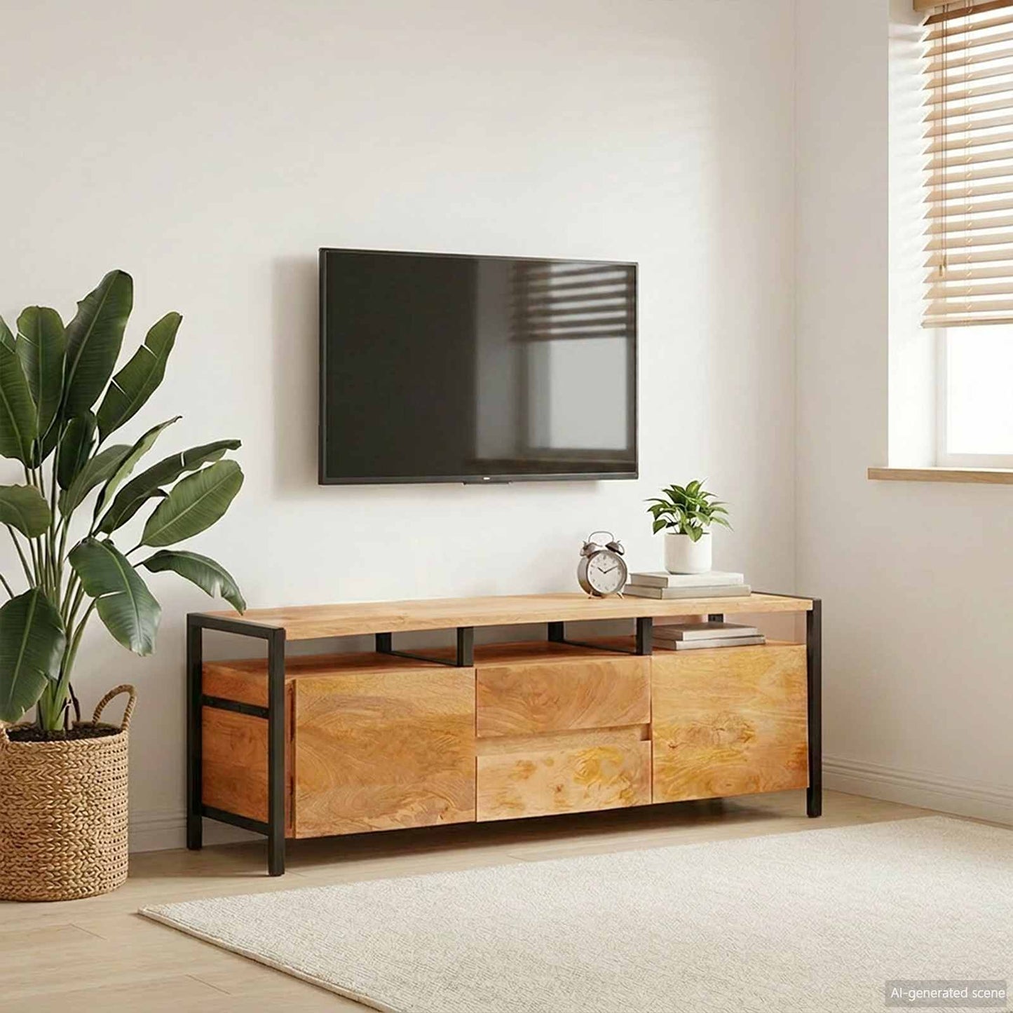 Tároló szekrények fiókkal Barna 110 x 30 x 40 cm Tömör Mangófát