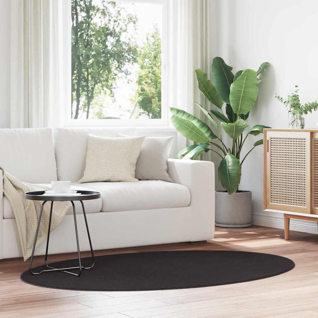 Területszőnyegek HUARTE Fekete 100 x 200 cm 100% poliészter
