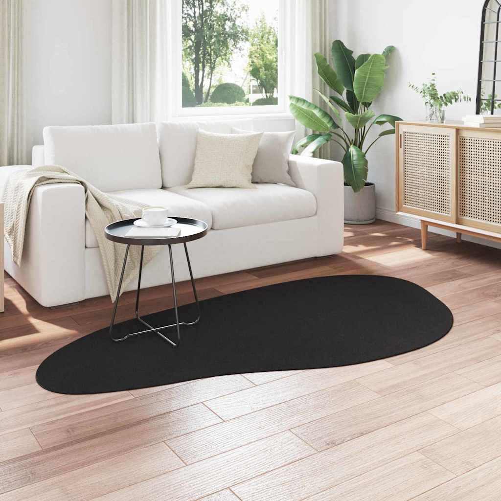 Területszőnyegek HUARTE Fekete 100 x 200 cm Poliészter