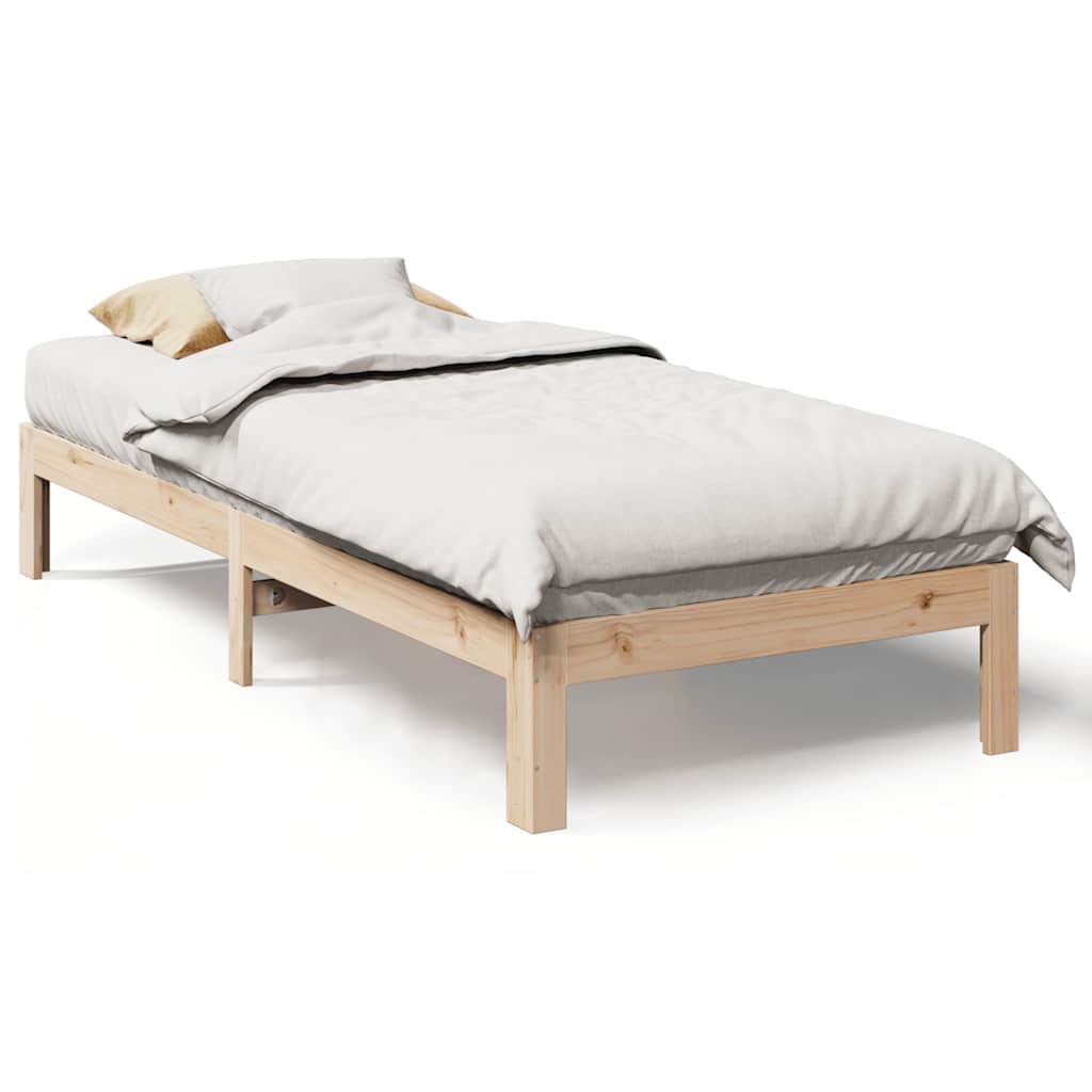 tömör fenyőfa ágy matrac nélkül 90 x 200 cm