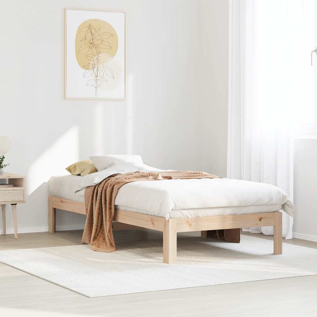 tömör fenyőfa ágy matrac nélkül 90 x 200 cm