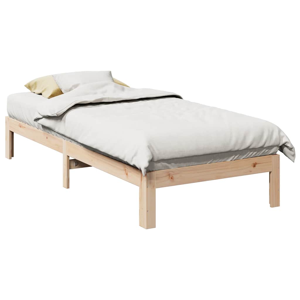 tömör fenyőfa ágy matrac nélkül 90 x 200 cm