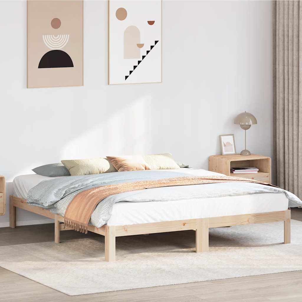 tömör fenyőfa ágy matrac nélkül 180 x 200 cm