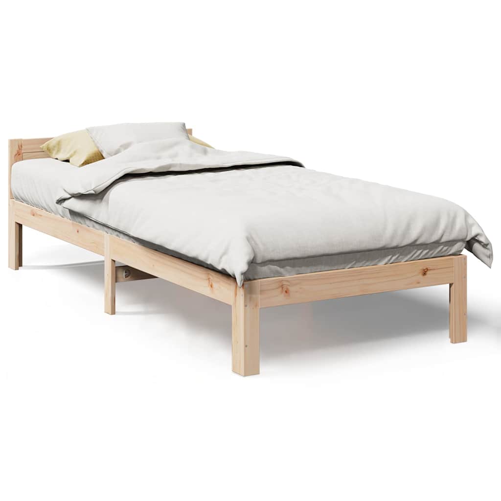 tömör fenyőfa ágy matrac nélkül 90 x 200 cm