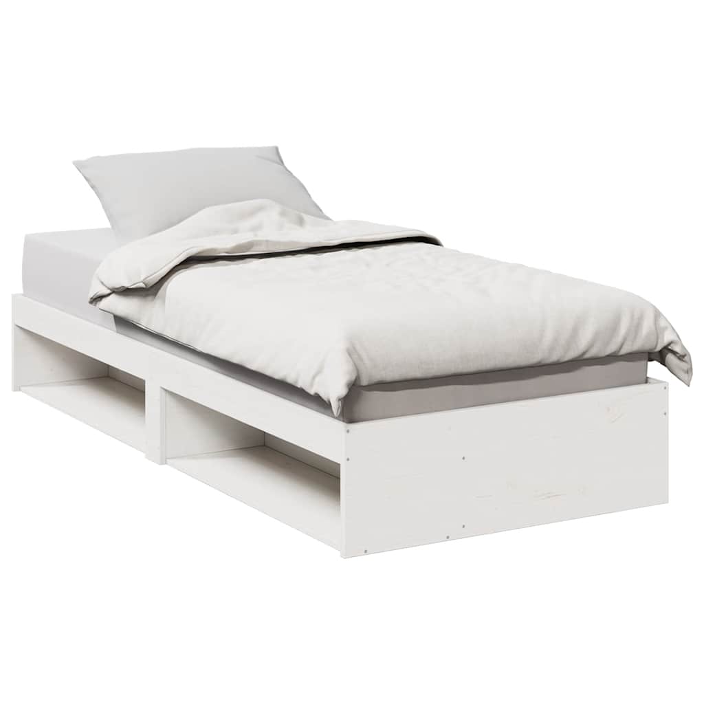 kanapéágy ágy matrac fehér 100x200 cm tömör fa fenyőfa