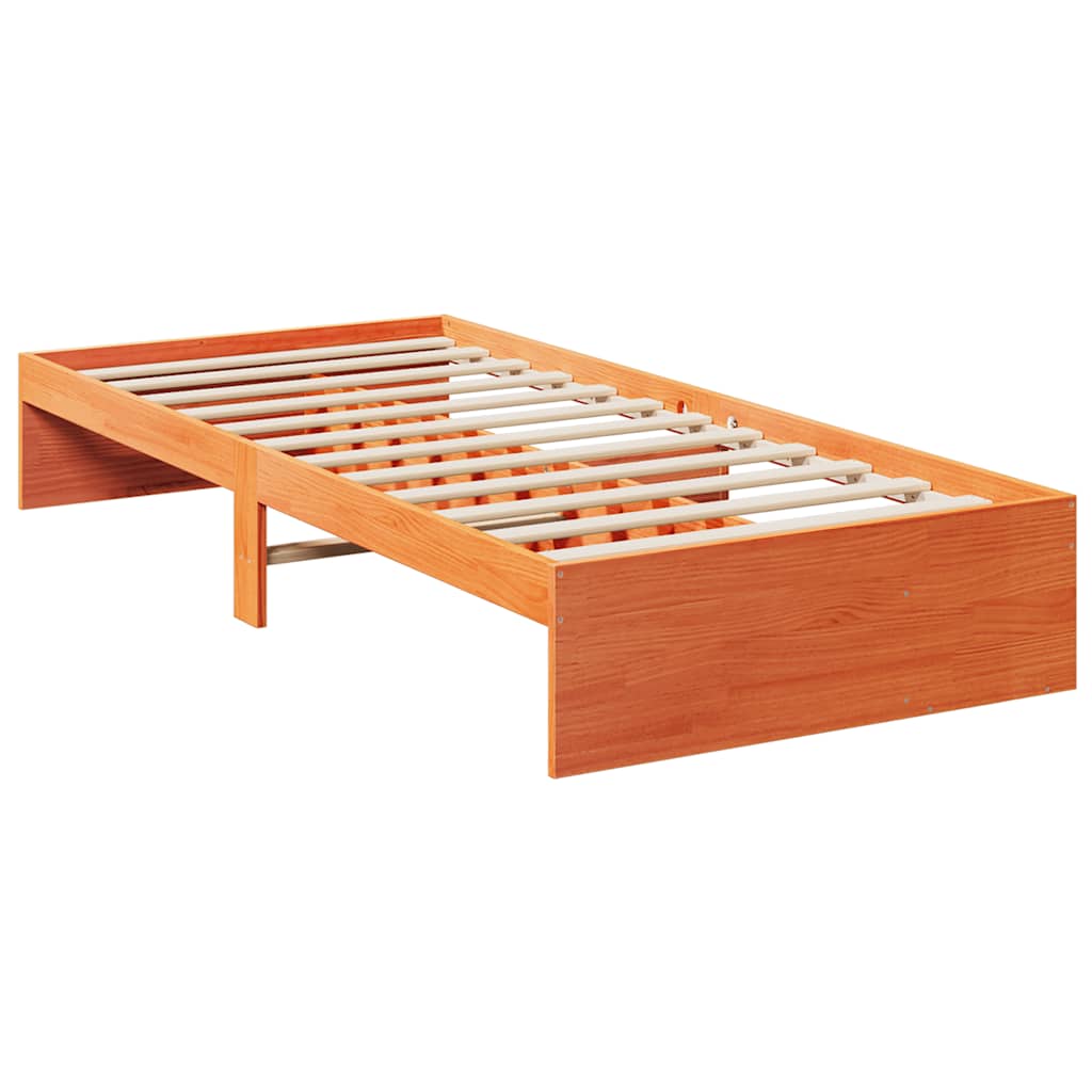 kanapéágy ágy matrac viaszbarna 100x200 cm tömör fa fenyőfa