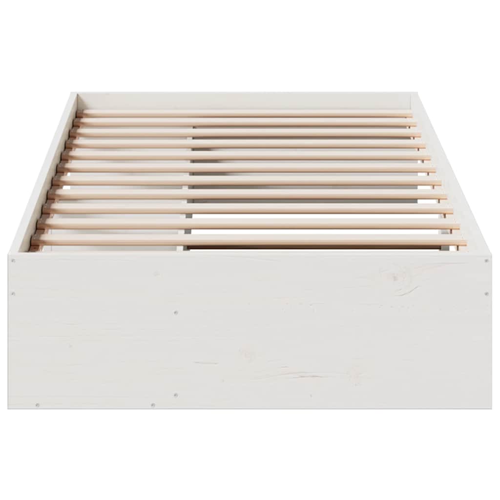 fehér tömör fenyőfa kanapéágy matrac nélkül 90 x 200 cm