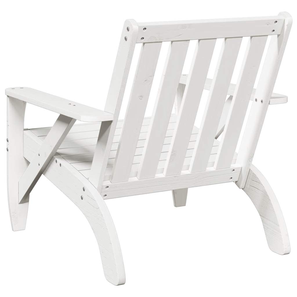 Kerti adirondack székek 2 db fehér 75x77x77 cm tömör fa fenyőfa