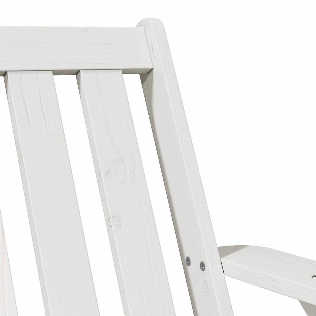 Kerti adirondack székek 2 db fehér 75x77x77 cm tömör fa fenyőfa