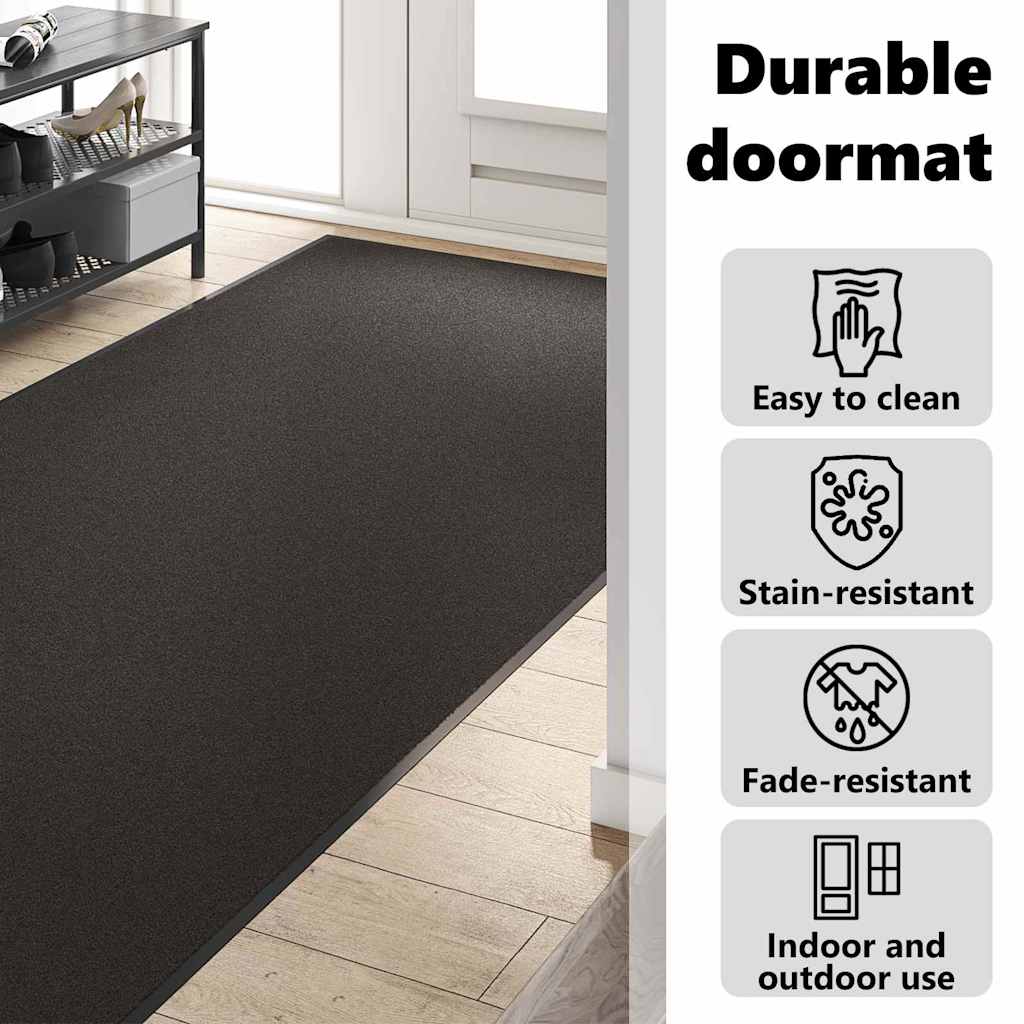 Ajtószőnyeg Egyéb Fekete 120 x 300 cm Poliamid és PVC